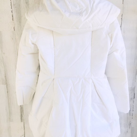 Alice+Olivia Blakely Flared Puffer Coat Duck Down - Picture 12 of 15